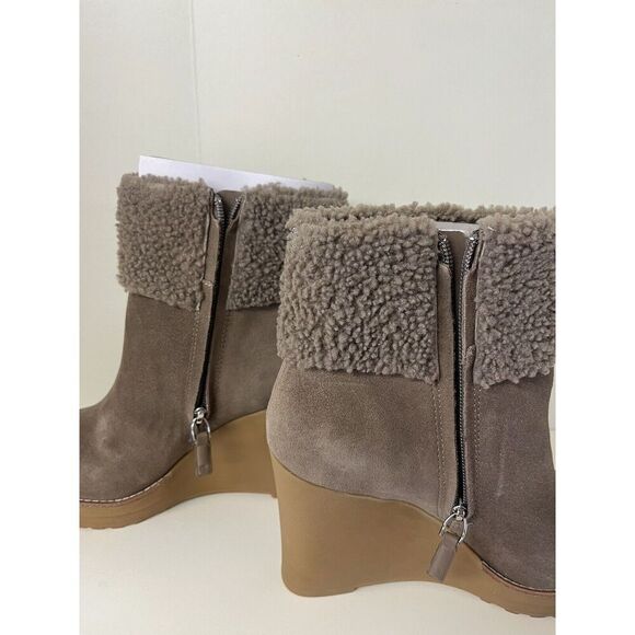 Ralph Lauren Women's Boot Steph Brown Suede Shearling Waterproof Winter - Picture 5 of 6